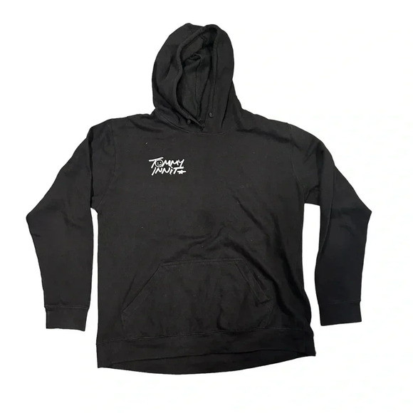 TOMMY INNIT Black Pullover Hoodie No‎ Tag Small/Medium Preowned - Picture 1 of 8
